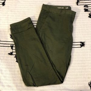 Army Green Mid Rise 12 Tall Gap Pants